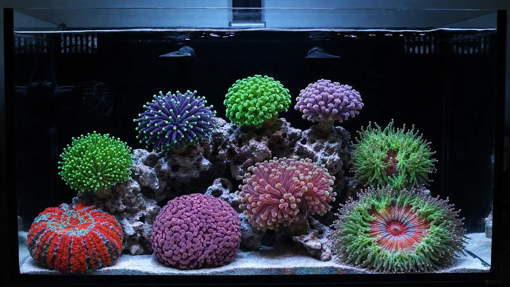 珊瑚摆放后的真实效果